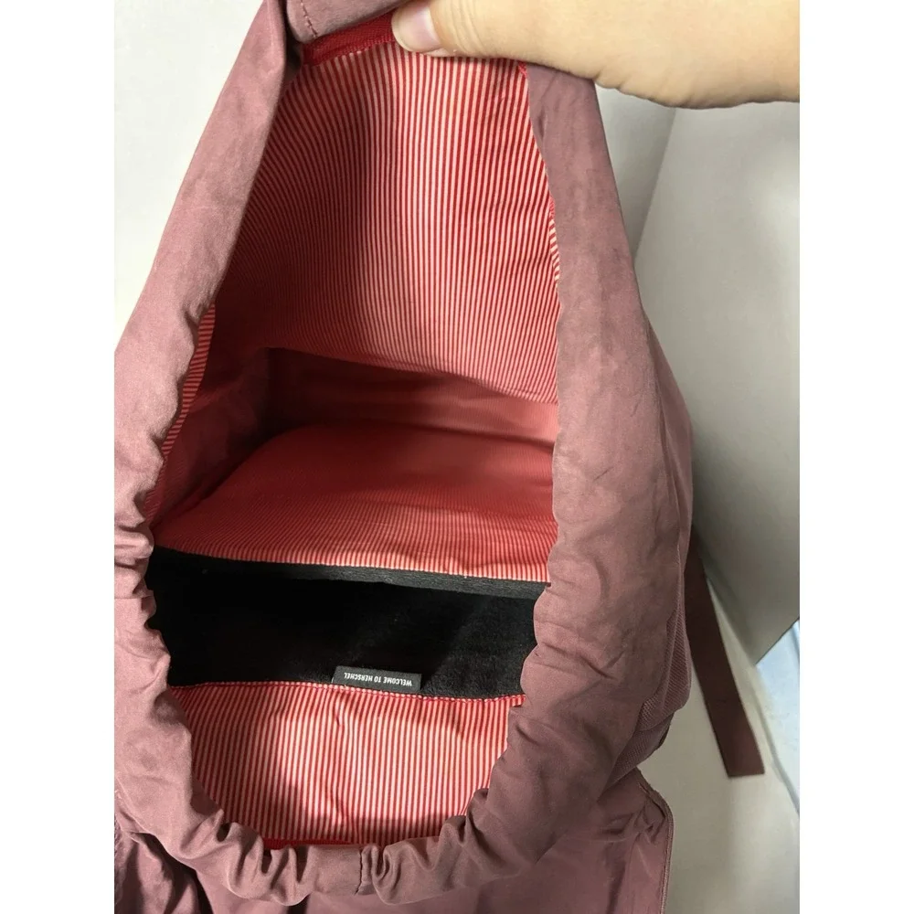 Herschel Supply Company Retreat Backpack-brown With Candy Strip Red Interior 18